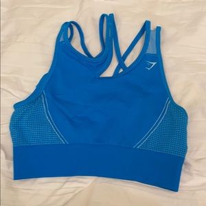 Gymshark blue sports bra (without pads)